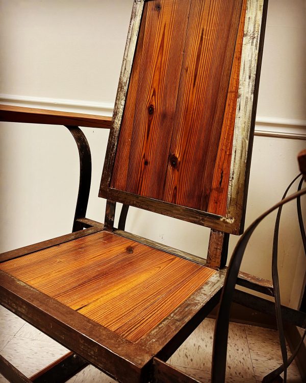 Steel and Wood Corrections Chair - Image 5