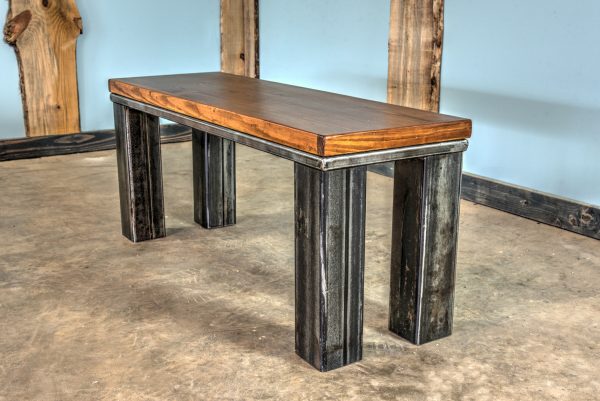 Farm Table Steel Base with Benches - Image 13