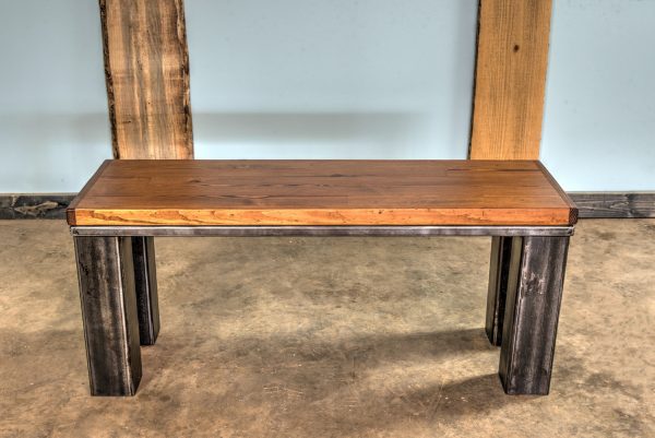 Farm Table Steel Base with Benches - Image 12